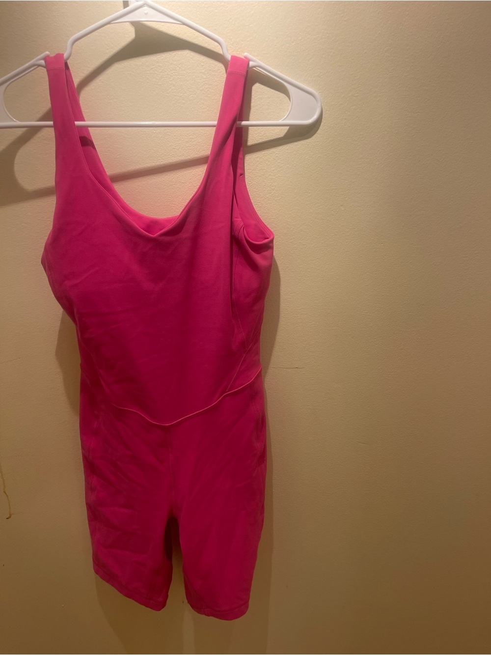 Hot Pink One-Piece Athletic Romper